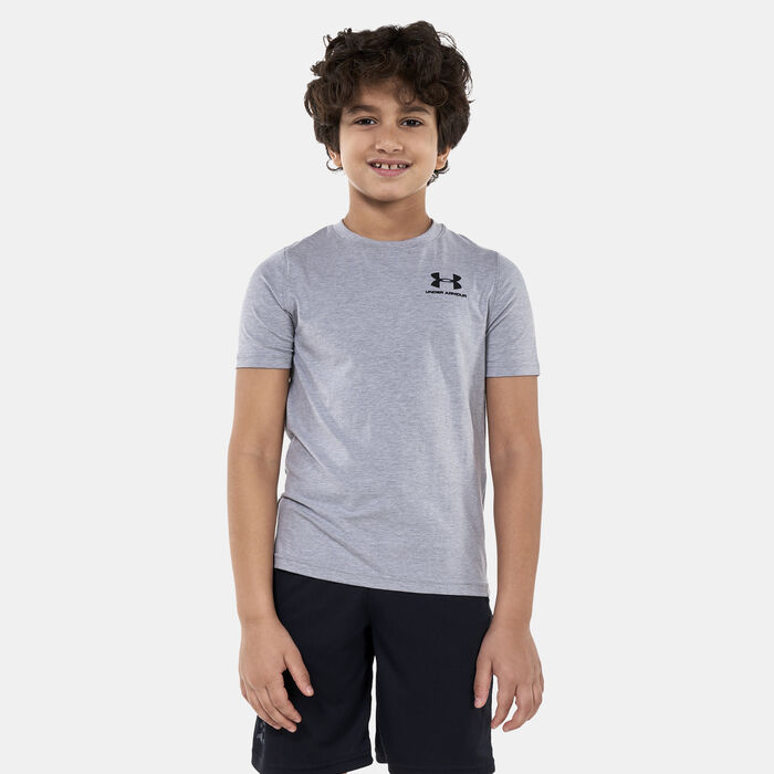 Under Armour Kids' UA Essential Cotton T-Shirt Grey Under Armour Kids' UA Essential Cotton T-Shirt Grey image number 0