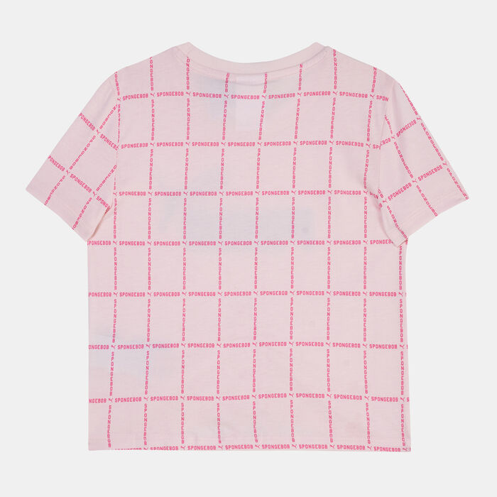 PUMA Kids' x Spongebob Printed T-Shirt (Older Kids) Pink PUMA Kids' x Spongebob Printed T-Shirt (Older Kids) Pink image number 1