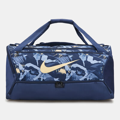 Nike Men's Brasilia Printed Duffel Bag Blue