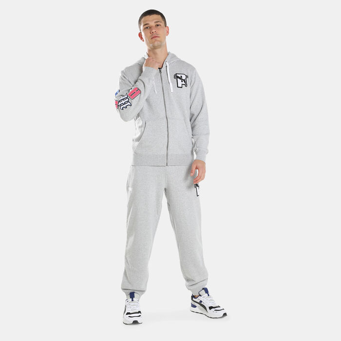 PUMA Men's Logo Full-Zip Hoodie Grey PUMA Men's Logo Full-Zip Hoodie Grey image number 2