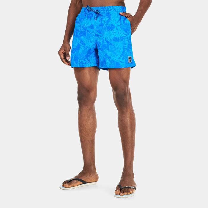 Nike Swim Men's Swim Collage Icon 5-Inch Volley Shorts Blue image number 0