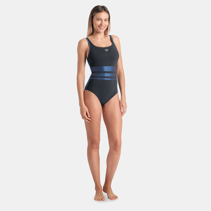 Arena Women's Shapewear Rosa Wing Back One-Piece Swimsuit Black Arena Women's Shapewear Rosa Wing Back One-Piece Swimsuit Black image number 2