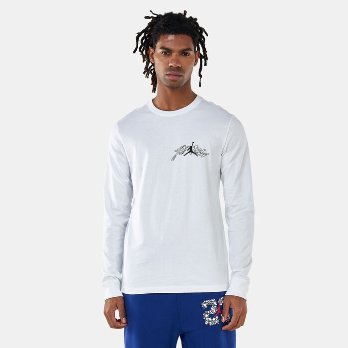 Jordan Men's Air Dri-FIT Graphic T-Shirt White Jordan Men's Air Dri-FIT Graphic T-Shirt White image number 1