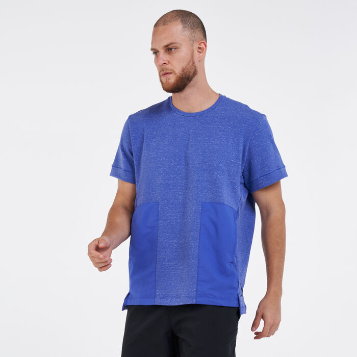 Nike Men's Yoga Dri-FIT T-Shirt Blue Nike Men's Yoga Dri-FIT T-Shirt Blue image number 0