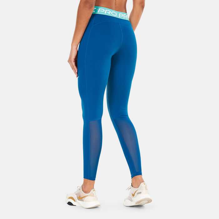 Nike Women's Pro Mid-Rise Mesh-Panelled Leggings Nike Women's Pro Mid-Rise Mesh-Panelled Leggings image number 1