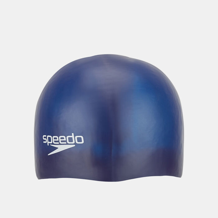 Speedo Kids' Plain Moulded Swimming Cap Blue image number 0