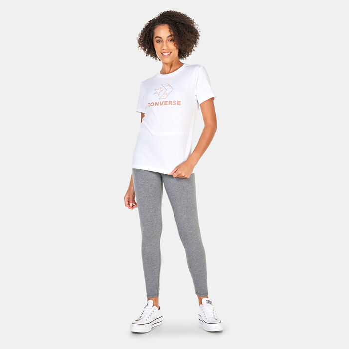 Converse Women's Seasonal Star Chevron T-Shirt White Converse Women's Seasonal Star Chevron T-Shirt White image number 2