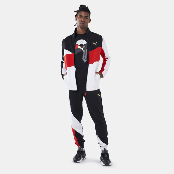 PUMA Men's AS French Terry Track Top Black PUMA Men's AS French Terry Track Top Black image number 2