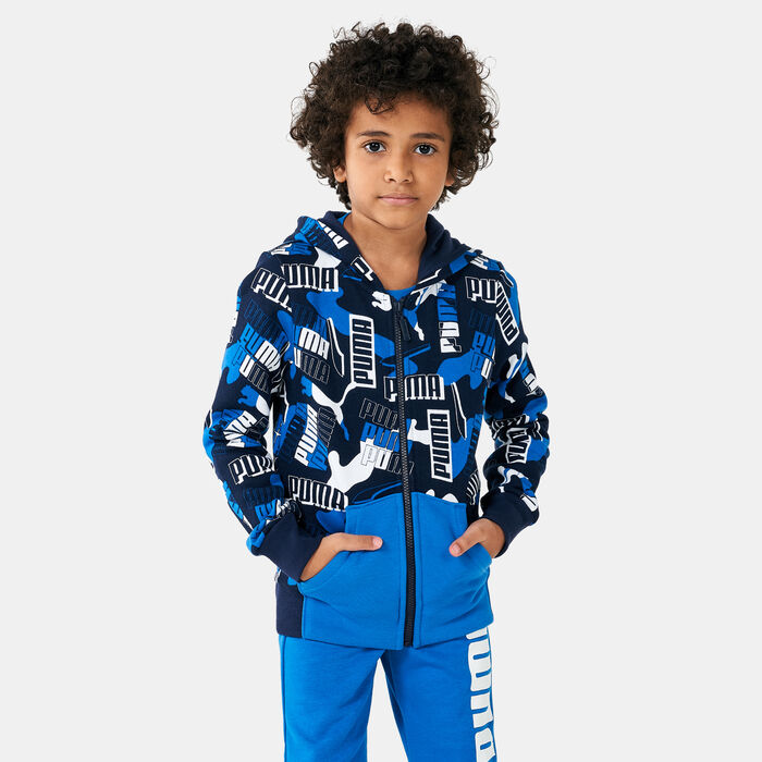 PUMA Kids' Alpha Allover Print Hoodie Pink image number 0