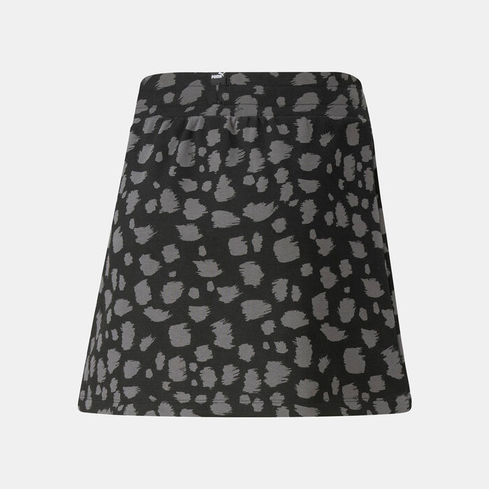 PUMA Kids' Essentials+ ANIMAL Printed Skirt (Older Kids) Black image number 1