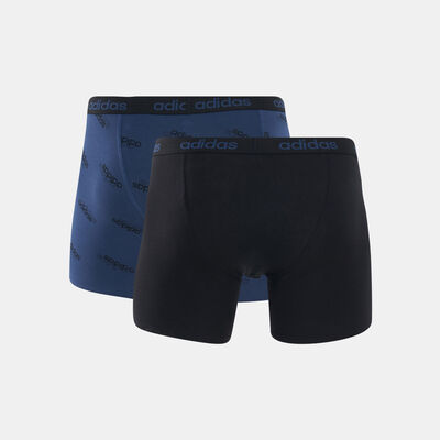 adidas Men's Logo Boxer Briefs (2 Pack) Black