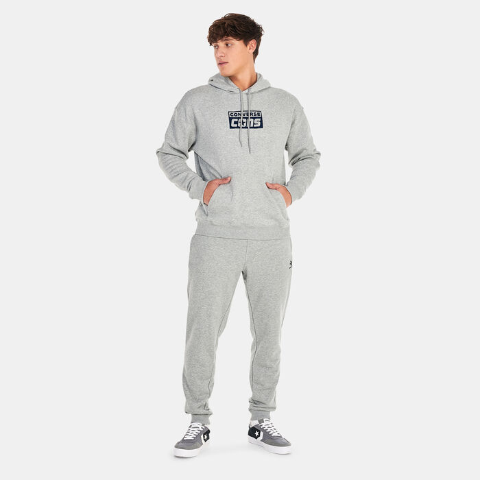 Converse Men's CONS Fleece Pullover Hoodie Grey Converse Men's CONS Fleece Pullover Hoodie Grey image number 2