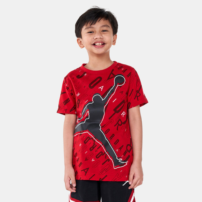 Jordan Kids' JM Allover Print T-Shirt Red Jordan Kids' JM Allover Print T-Shirt Red image number 0