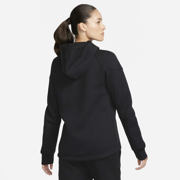 Nike Women's Sportswear Tech Fleece Windrunner Full-Zip Hoodie Black Nike Women's Sportswear Tech Fleece Windrunner Full-Zip Hoodie Black image number 1