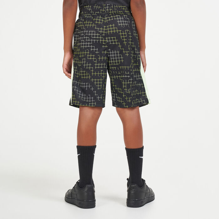 Nike Kids' Dri-FIT Printed Training Shorts Black Nike Kids' Dri-FIT Printed Training Shorts Black image number 1
