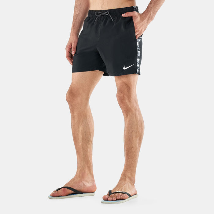 Nike Swim Men's Logo Tape 5-Inch Swimming Shorts Black Nike Swim Men's Logo Tape 5-Inch Swimming Shorts Black image number 0