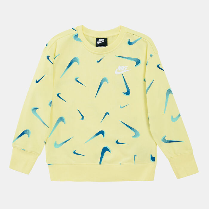 Nike Kids' Sportswear Allover Print French Terry Hoodie yellow Nike Kids' Sportswear Allover Print French Terry Hoodie yellow image number 0