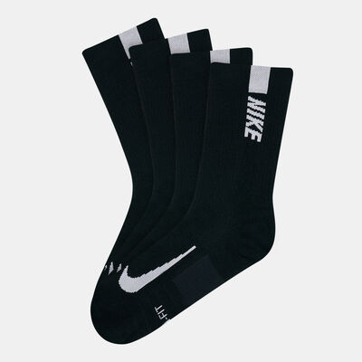Nike Multiplier Running Crew Socks (2 Pairs) Black