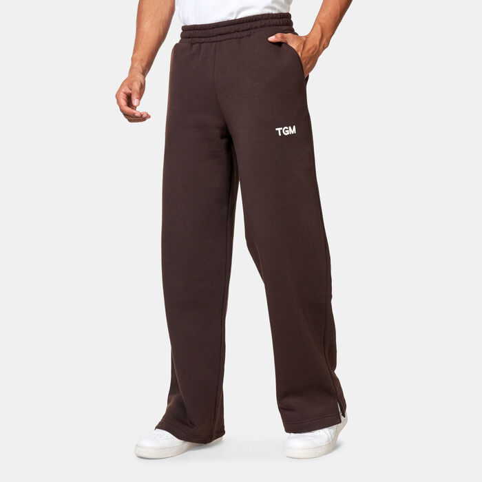 The Giving Movement Men's Printed Wide Leg Joggers Brown The Giving Movement Men's Printed Wide Leg Joggers Brown image number 0