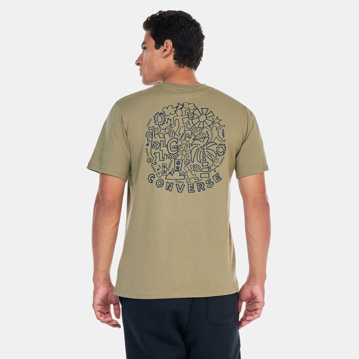 Converse Men's Festival Stamp Art T-Shirt Green Converse Men's Festival Stamp Art T-Shirt Green image number 1