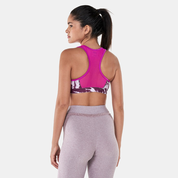 PUMA Women's 4Keeps Graphic Mid Impact Bra Purple PUMA Women's 4Keeps Graphic Mid Impact Bra Purple image number 1
