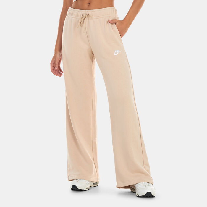 Nike Women's Sportswear Club Fleece Mid-Rise Wide Pants Ivory Nike Women's Sportswear Club Fleece Mid-Rise Wide Pants Ivory image number 0