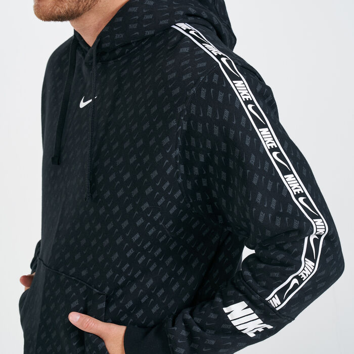 Nike Men's Sportswear Repeat Fleece Pullover Hoodie Black Nike Men's Sportswear Repeat Fleece Pullover Hoodie Black image number 3