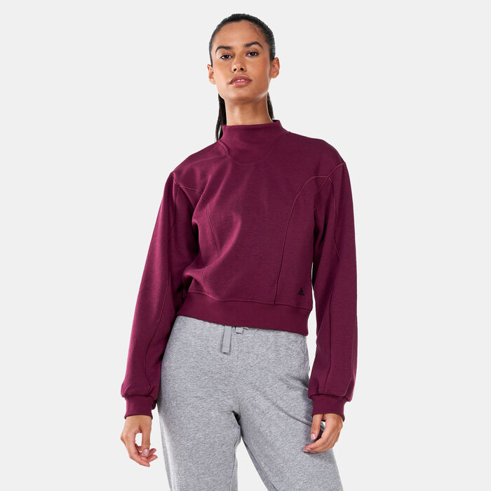 adidas Women's Yoga Layering Sweatshirt Red adidas Women's Yoga Layering Sweatshirt Red image number 0