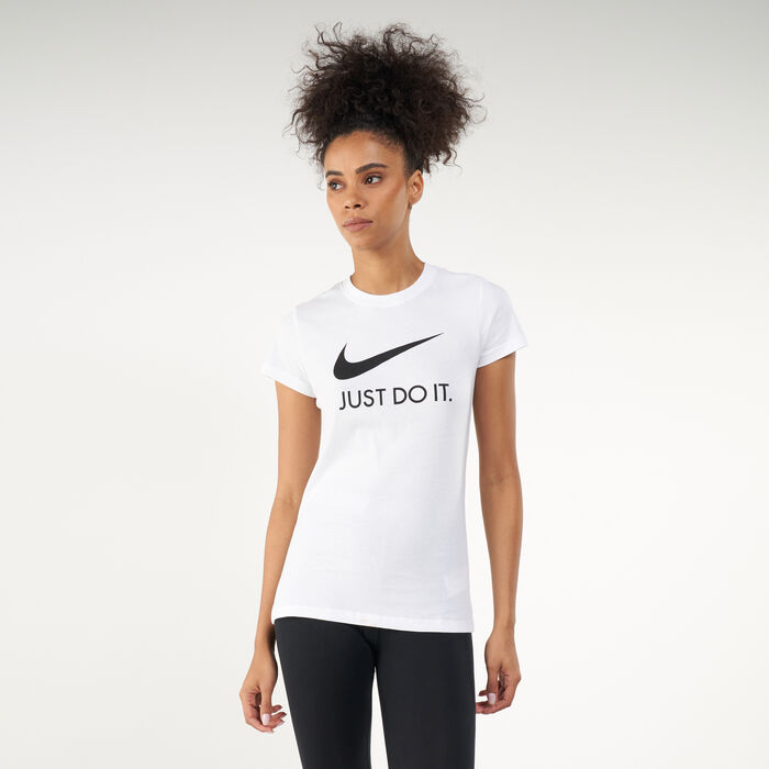 Nike Women's Just Do It Slim T-Shirt White image number 0
