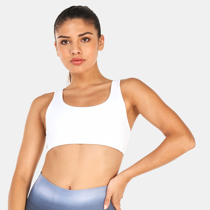 Nike Women's Dri-FIT Alate All U Light-Support Training Sports Bra White Nike Women's Dri-FIT Alate All U Light-Support Training Sports Bra White image number 0