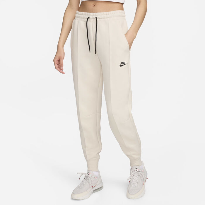 Nike Women's Sportswear Tech Fleece Mid-Rise Joggers Ivory Nike Women's Sportswear Tech Fleece Mid-Rise Joggers Ivory image number 0