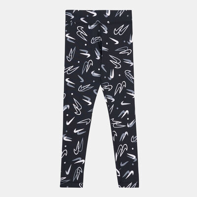 Nike Kids' Sportswear Essential Mid-Rise Leggings (Older Kids) Black