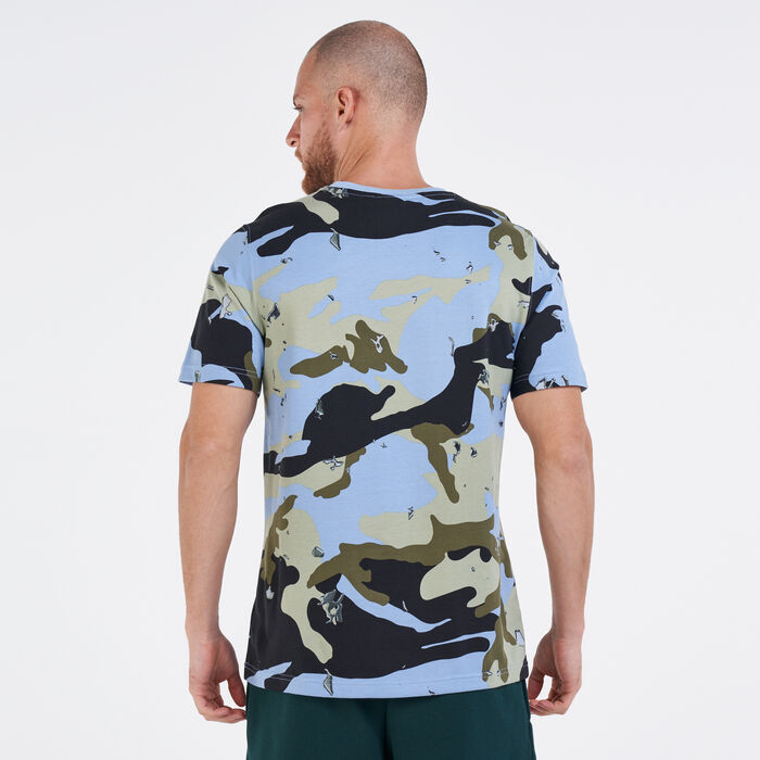 adidas Originals Men's Graphics Allover Camo Print T-Shirt Blue adidas Originals Men's Graphics Allover Camo Print T-Shirt Blue image number 1