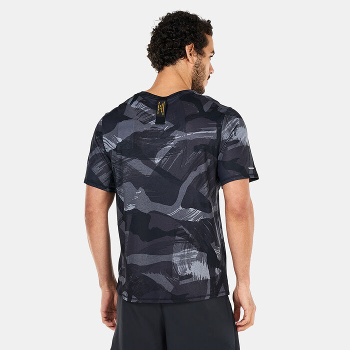 Nike Men's Dri-FIT Miler Camo Running T-Shirt Grey Nike Men's Dri-FIT Miler Camo Running T-Shirt Grey image number 1