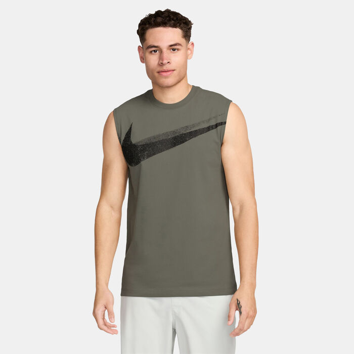 Nike Men's Dri-FIT Sleeveless Training T-Shirt Green Nike Men's Dri-FIT Sleeveless Training T-Shirt Green image number 0