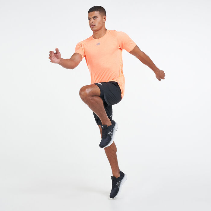 New Balance Men's Impact Run Hybrid T-Shirt Orange New Balance Men's Impact Run Hybrid T-Shirt Orange image number 2
