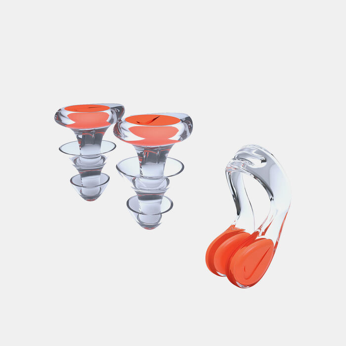 Nike Swim Swimming Nose Clip And Ear Plug Set Orange Nike Swim Swimming Nose Clip And Ear Plug Set Orange image number 0