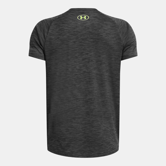 Under Armour Kids' Tech Textured Training T-Shirt Grey Under Armour Kids' Tech Textured Training T-Shirt Grey image number 1
