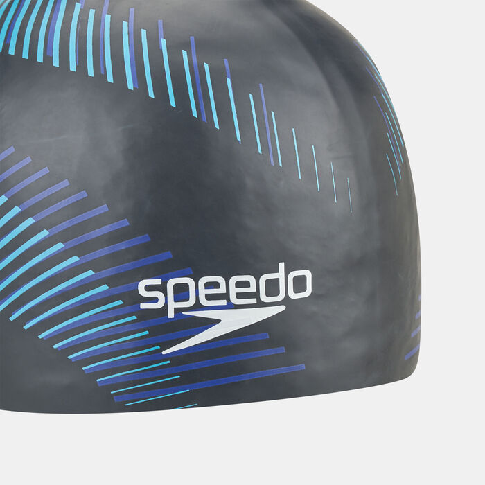 Speedo Reversible Moulded Silicone Cap Black Speedo Reversible Moulded Silicone Cap Black image number 3