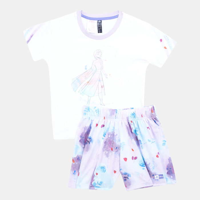 adidas Kids' Frozen Summer T-Shirt And Shorts Set Grey adidas Kids' Frozen Summer T-Shirt And Shorts Set Grey image number 0