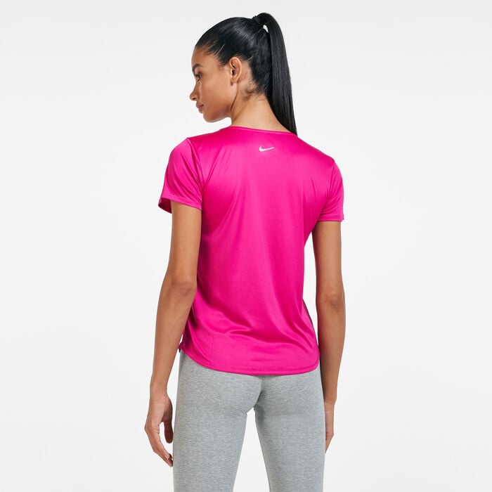 Nike Women's Swoosh Run T-Shirt Red Nike Women's Swoosh Run T-Shirt Red image number 1