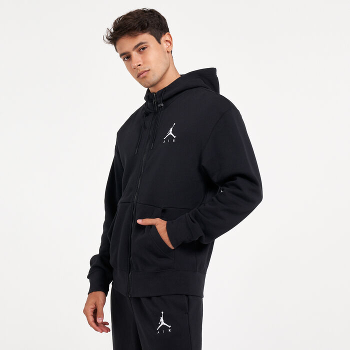 Jordan Men's Jumpman Air Full-Zip Hoodie Black Jordan Men's Jumpman Air Full-Zip Hoodie Black image number 0