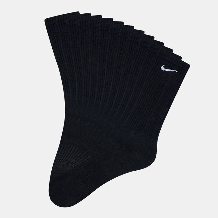 Nike Men's Everyday Cushioned Training Crew Socks (6 Pack) Black Nike Men's Everyday Cushioned Training Crew Socks (6 Pack) Black image number 0