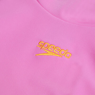 Speedo Kids' Printed Short Sleeve Sun Top Purple