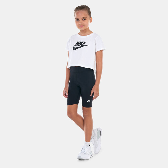 Nike Kids' Sportswear Cropped T-Shirt (Older Kids) White Nike Kids' Sportswear Cropped T-Shirt (Older Kids) White image number 2