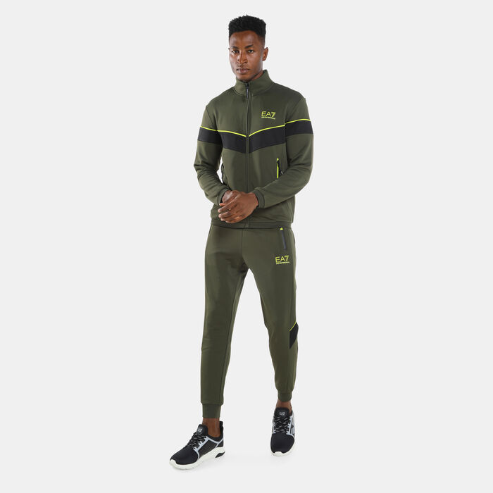 EA7 Emporio Armani Men's Train Athletic Colourblock Jacket Green EA7 Emporio Armani Men's Train Athletic Colourblock Jacket Green image number 2
