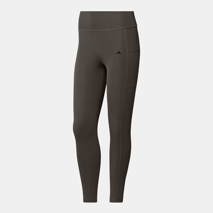 adidas Women's Optime 7/8 Training Leggings Brown adidas Women's Optime 7/8 Training Leggings Brown image number 0