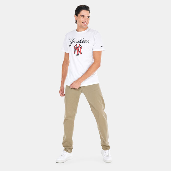New Era Men's New York Yankees Script T-Shirt White image number 2