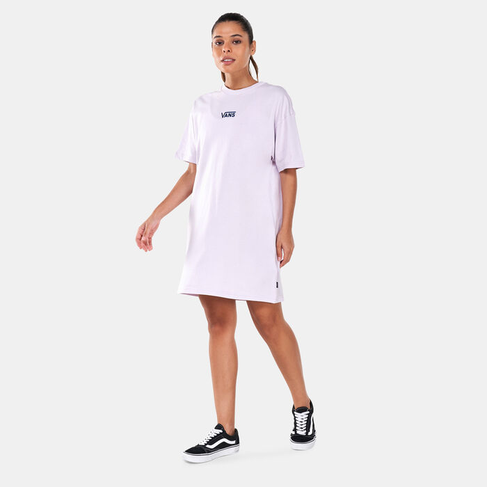 Vans Women's Center Vee Tee Dress Purple Vans Women's Center Vee Tee Dress Purple image number 0