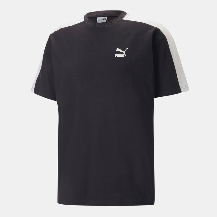 PUMA Men's T7 Trend 7etter T-Shirt Black PUMA Men's T7 Trend 7etter T-Shirt Black image number 0